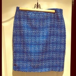 SANDRO BOUCLE TWEED KNIT PENCIL SKIRT